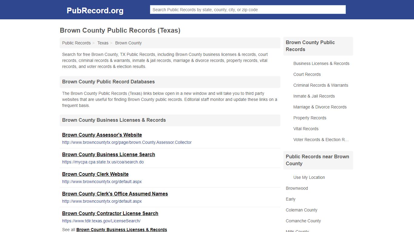 Free Brown County Public Records (Texas Public Records)